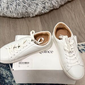 Quince Women's Classic Everyday White leather Sneakers